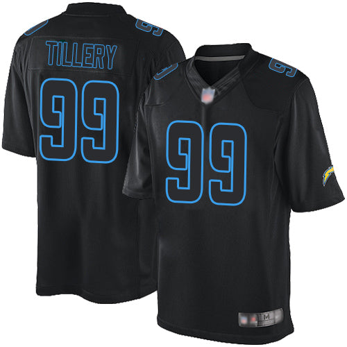 Nike Los Angeles Chargers #99 Jerry Tillery Black Men's Stitched NFL Impact Limited Jersey Men's