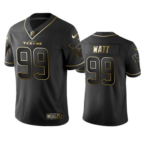 Houston Texans #99 J.J. Watt Men's Stitched NFL Vapor Untouchable Limited Black Golden Jersey Men's