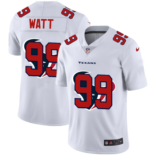Houston Houston Texans #99 J.J. Watt White Men's Nike Team Logo Dual Overlap Limited NFL Jersey Men's