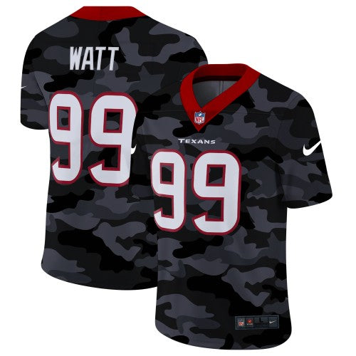 Houston Houston Texans #99 J.J. Watt Men's Nike 2020 Black CAMO Vapor Untouchable Limited Stitched NFL Jersey Men's