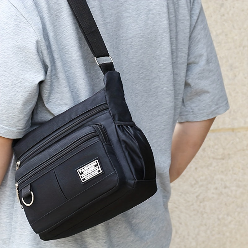 Large Capacity Waterproof Backpack, Nylon Single Shoulder Bag