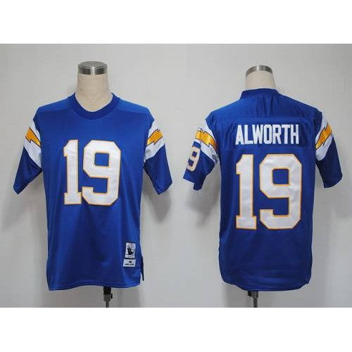 Mitchell And Ness 1984 Los Angeles Chargers #19 Lance Alworth Light Blue Stitched NFL Jersey Men's