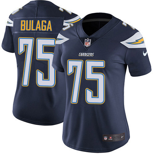 Nike Los Angeles Chargers #75 Bryan Bulaga Navy Blue Team Color Women's Stitched NFL Vapor Untouchable Limited Jersey Womens