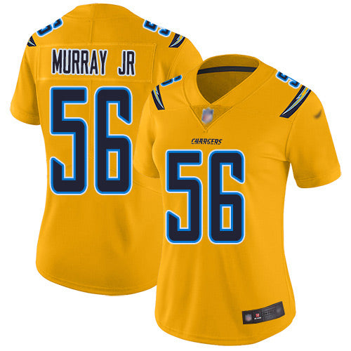 Nike Los Angeles Chargers #56 Kenneth Murray Jr Gold Women's Stitched NFL Limited Inverted Legend Jersey Womens