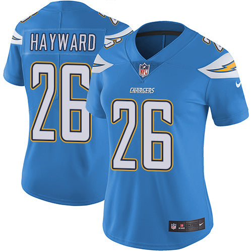 Nike Los Angeles Chargers #26 Casey Hayward Electric Blue Alternate Women's Stitched NFL Vapor Untouchable Limited Jersey Womens