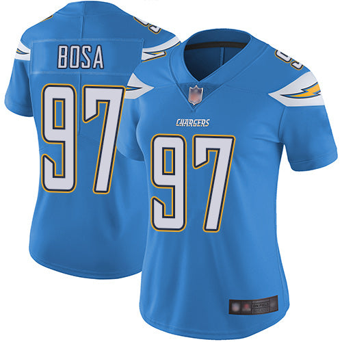 Nike Los Angeles Chargers #97 Joey Bosa Electric Blue Alternate Women's Stitched NFL Vapor Untouchable Limited Jersey Womens