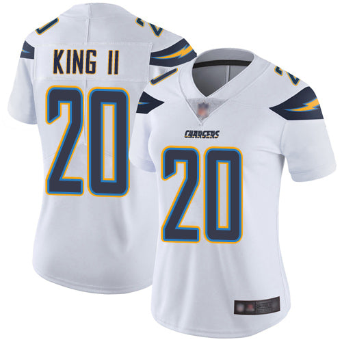 Nike Los Angeles Chargers #20 Desmond King II White Women's Stitched NFL Vapor Untouchable Limited Jersey Womens