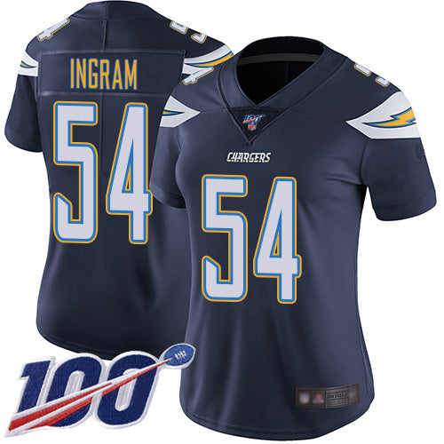 Nike Los Angeles Chargers #54 Melvin Ingram Navy Blue Team Color Women's Stitched NFL 100th Season Vapor Limited Jersey Womens