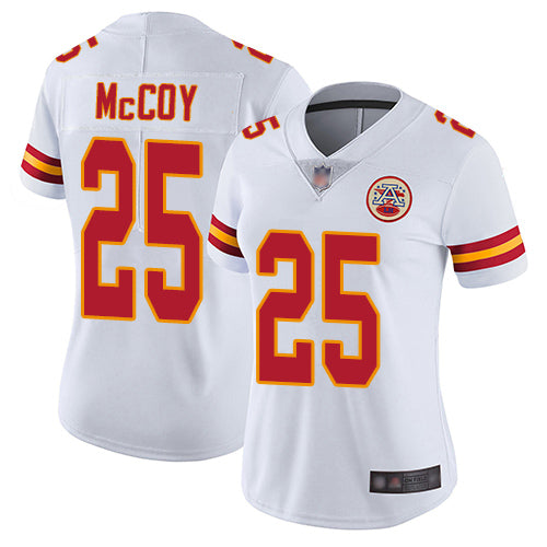 Nike Kansas City Chiefs #25 LeSean McCoy White Women's Stitched NFL Vapor Untouchable Limited Jersey Womens