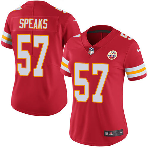 Nike Kansas City Chiefs #57 Breeland Speaks Red Team Color Women's Stitched NFL Vapor Untouchable Limited Jersey Womens