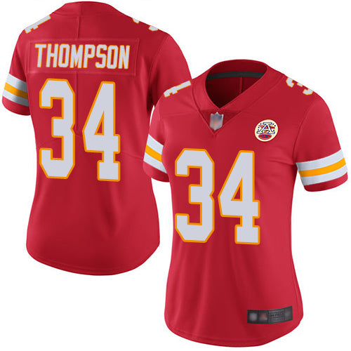 Nike Kansas City Chiefs #34 Darwin Thompson Red Team Color Women's Stitched NFL Vapor Untouchable Limited Jersey Womens