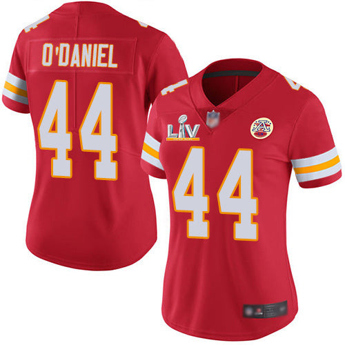 Nike Kansas City Chiefs #44 Dorian O'Daniel Red Team Color Women's Super Bowl LV Bound Stitched NFL Vapor Untouchable Limited Jersey Womens