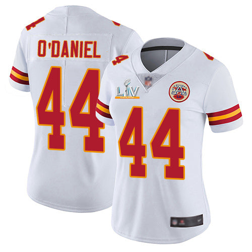 Nike Kansas City Chiefs #44 Dorian O'Daniel White Women's Super Bowl LV Bound Stitched NFL Vapor Untouchable Limited Jersey Womens