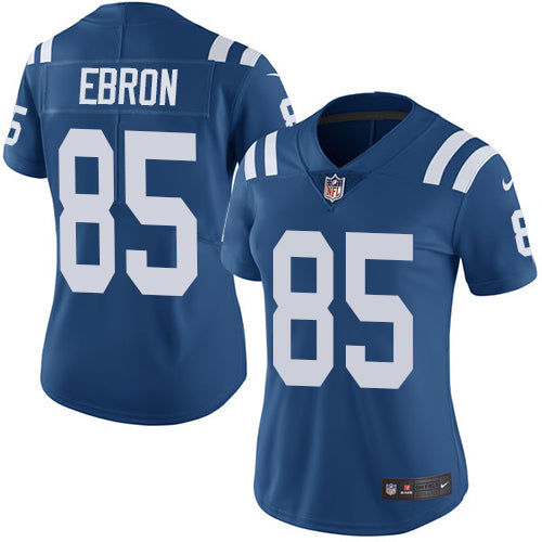 Nike Indianapolis Colts #85 Eric Ebron Royal Blue Women's Stitched NFL Limited Rush Jersey Womens