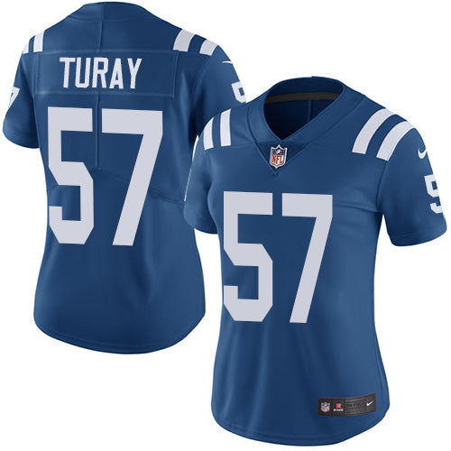 Nike Indianapolis Colts #57 Kemoko Turay Royal Blue Team Color Women's Stitched NFL Vapor Untouchable Limited Jersey Womens