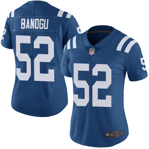 Nike Indianapolis Colts #52 Ben Banogu Royal Blue Team Color Women's Stitched NFL Vapor Untouchable Limited Jersey Womens