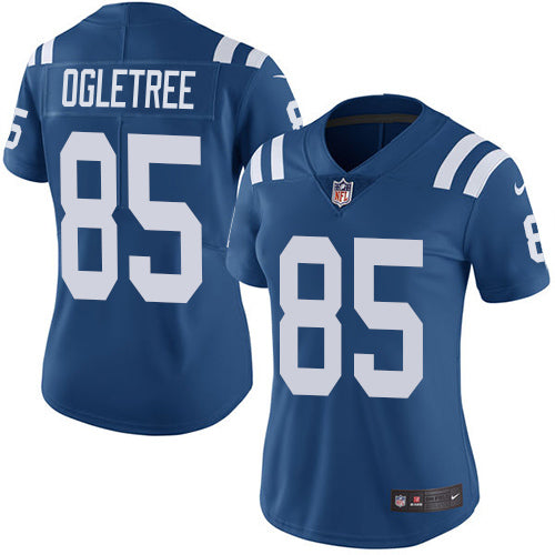 Nike Indianapolis Colts #85 Andrew Ogletree Royal Blue Team Color Women's Stitched NFL Vapor Untouchable Limited Jersey Womens