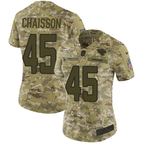 Nike Jacksonville Jaguars #45 K'Lavon Chaisson Camo Women's Stitched NFL Limited 2018 Salute To Service Jersey Womens