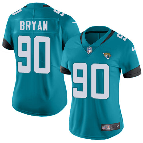 Nike Jacksonville Jaguars #90 Taven Bryan Teal Green Alternate Women's Stitched NFL Vapor Untouchable Limited Jersey Womens