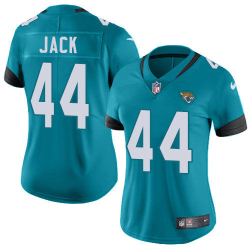 Nike Jacksonville Jaguars #44 Myles Jack Teal Green Alternate Women's Stitched NFL Vapor Untouchable Limited Jersey Womens