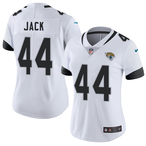 Nike Jacksonville Jaguars #44 Myles Jack White Women's Stitched NFL Vapor Untouchable Limited Jersey Womens
