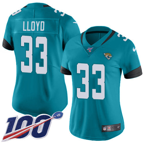 Nike Jacksonville Jaguars #33 Devin Lloyd Teal Green Alternate Women's Stitched NFL 100th Season Vapor Untouchable Limited Jersey Womens