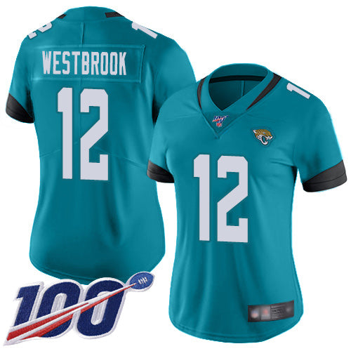 Nike Jacksonville Jaguars #12 Dede Westbrook Teal Green Alternate Women's Stitched NFL 100th Season Vapor Limited Jersey Womens