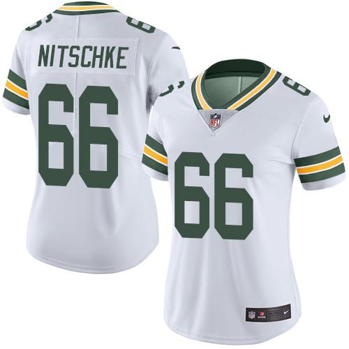 Nike Green Bay Packers #66 Ray Nitschke White Women's Stitched NFL Vapor Untouchable Limited Jersey Womens