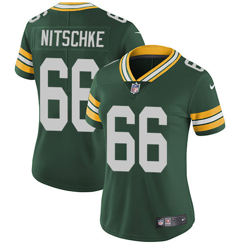 Nike Green Bay Packers #66 Ray Nitschke Green Team Color Women's Stitched NFL Vapor Untouchable Limited Jersey Womens