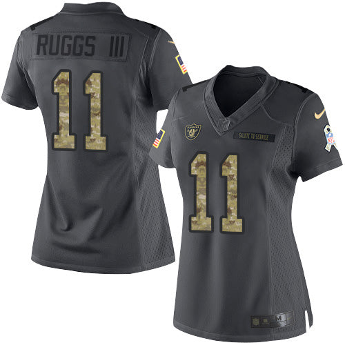 Nike Las Vegas Raiders #11 Henry Ruggs III Black Women's Stitched NFL Limited 2016 Salute to Service Jersey Womens