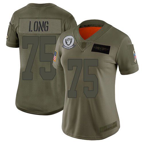 Nike Las Vegas Raiders #75 Howie Long Camo Women's Stitched NFL Limited 2019 Salute to Service Jersey Womens