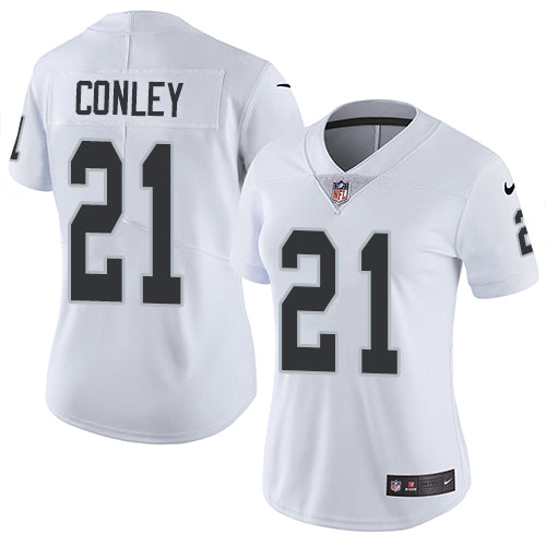 Nike Las Vegas Raiders #21 Gareon Conley White Women's Stitched NFL Vapor Untouchable Limited Jersey Womens