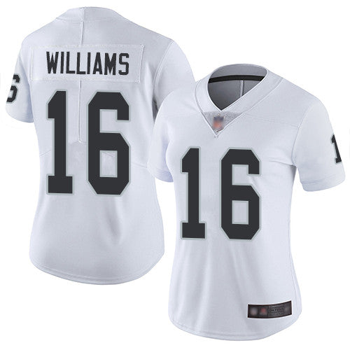 Nike Las Vegas Raiders #16 Tyrell Williams White Women's Stitched NFL Vapor Untouchable Limited Jersey Womens