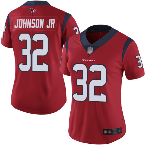 Nike Houston Texans #32 Lonnie Johnson Jr. Red Alternate Women's Stitched NFL Vapor Untouchable Limited Jersey Womens