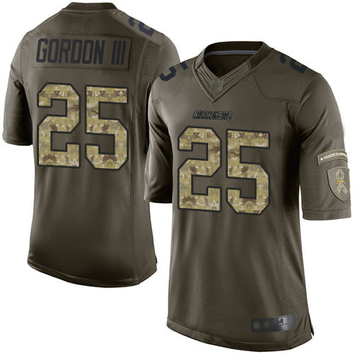 Nike Los Angeles Chargers #25 Melvin Gordon III Green Youth Stitched NFL Limited 2015 Salute to Service Jersey Youth