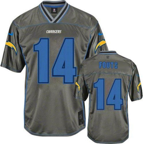 Nike Los Angeles Chargers #14 Dan Fouts Grey Youth Stitched NFL Elite Vapor Jersey Youth