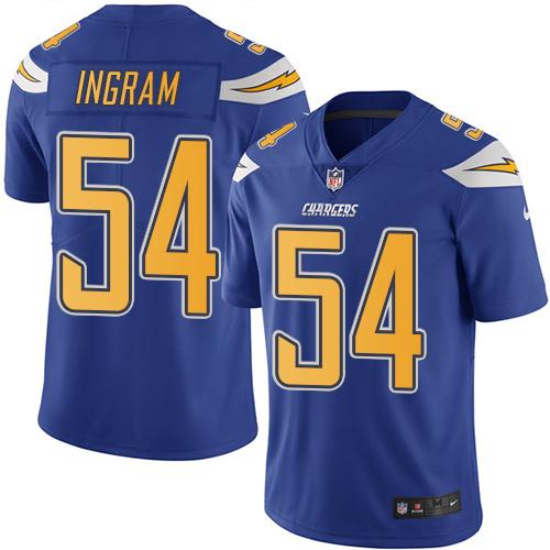 Nike Los Angeles Chargers #54 Melvin Ingram Electric Blue Youth Stitched NFL Limited Rush Jersey Youth