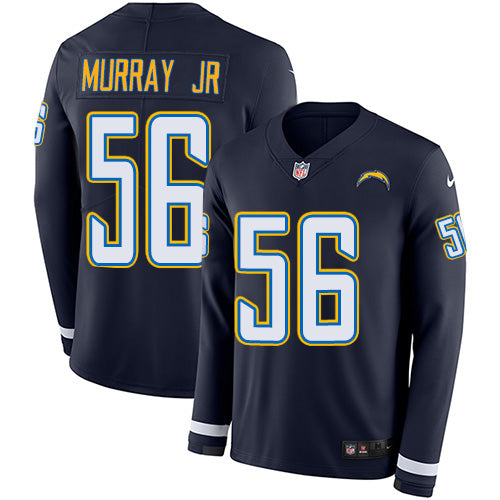 Nike Los Angeles Chargers #56 Kenneth Murray Jr Navy Blue Team Color Youth Stitched NFL Limited Therma Long Sleeve Jersey Youth