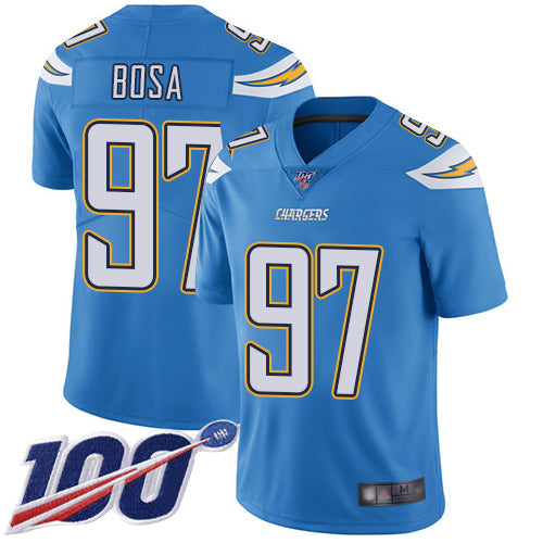 Nike Los Angeles Chargers #97 Joey Bosa Electric Blue Alternate Youth Stitched NFL 100th Season Vapor Limited Jersey Youth