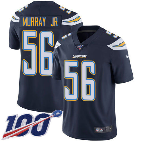 Nike Los Angeles Chargers #56 Kenneth Murray Jr Navy Blue Team Color Youth Stitched NFL 100th Season Vapor Untouchable Limited Jersey Youth