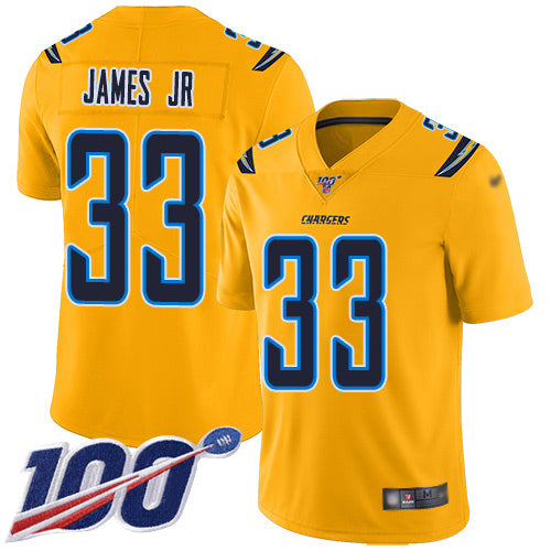 Nike Los Angeles Chargers #33 Derwin James Jr Gold Youth Stitched NFL Limited Inverted Legend 100th Season Jersey Youth