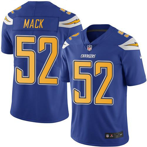 Nike Los Angeles Chargers #52 Khalil Mack Electric Blue Youth Stitched NFL Limited Rush Jersey Youth