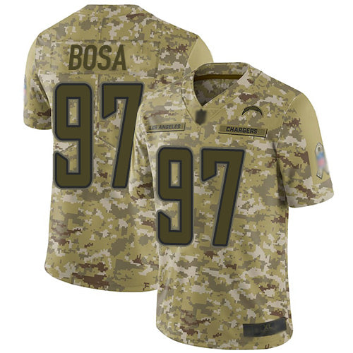Nike Los Angeles Chargers #97 Joey Bosa Camo Youth Stitched NFL Limited 2018 Salute to Service Jersey Youth