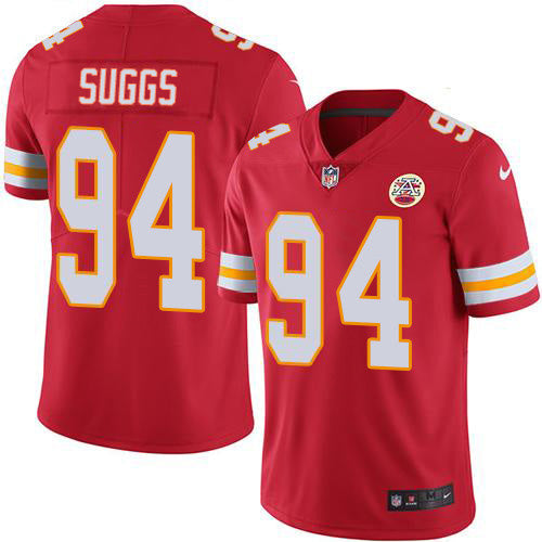 Nike Kansas City Chiefs #94 Terrell Suggs Red Team Color Youth Stitched NFL Vapor Untouchable Limited Jersey Youth