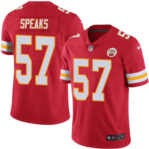 Nike Kansas City Chiefs #57 Breeland Speaks Red Team Color Youth Stitched NFL Vapor Untouchable Limited Jersey Youth