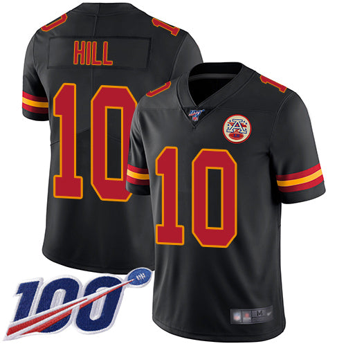 Nike Kansas City Chiefs #10 Tyreek Hill Black Youth Stitched NFL Limited Rush 100th Season Jersey Youth