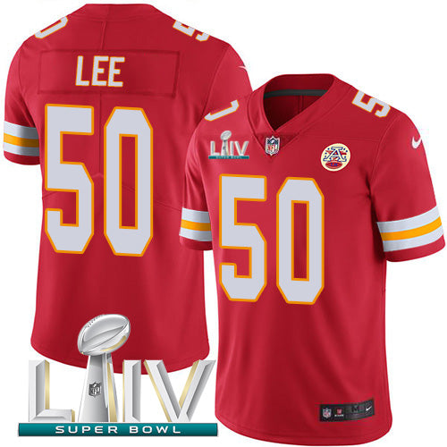 Nike Kansas City Chiefs #50 Darron Lee Red Super Bowl LIV 2020 Team Color Youth Stitched NFL Vapor Untouchable Limited Jersey Youth