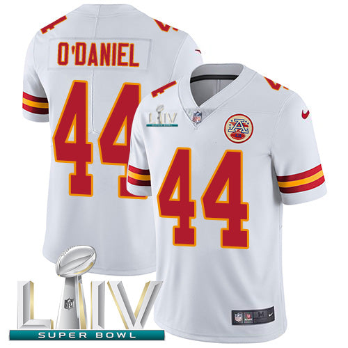 Nike Kansas City Chiefs #44 Dorian O'Daniel White Super Bowl LIV 2020 Youth Stitched NFL Vapor Untouchable Limited Jersey Youth