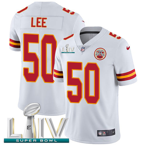 Nike Kansas City Chiefs #50 Darron Lee White Super Bowl LIV 2020 Youth Stitched NFL Vapor Untouchable Limited Jersey Youth