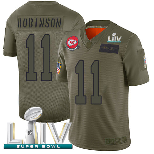 Nike Kansas City Chiefs #11 Demarcus Robinson Camo Super Bowl LIV 2020 Youth Stitched NFL Limited 2019 Salute To Service Jersey Youth
